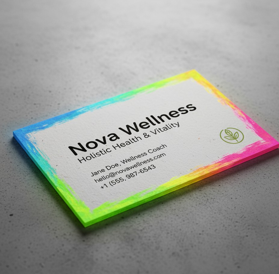 Colorful gradient stack of cards